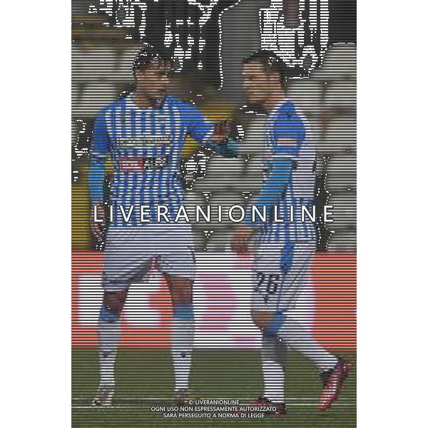 Vercelli 03.03.2024 Stadio Silvio Piola Sestri Levante vs Spal Campionato Calcio Serie C Girone B 2023/2024 28a giornata Nella foto: festa spal a fine gara ©Viganti / AGENZIA ALDO LIVERANI SAS