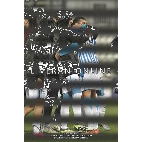 Vercelli 03.03.2024 Stadio Silvio Piola Sestri Levante vs Spal Campionato Calcio Serie C Girone B 2023/2024 28a giornata Nella foto: festa spal a fine gara ©Viganti / AGENZIA ALDO LIVERANI SAS