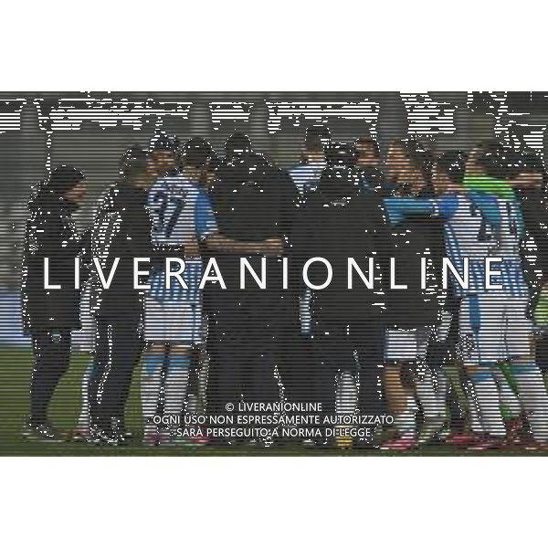 Vercelli 03.03.2024 Stadio Silvio Piola Sestri Levante vs Spal Campionato Calcio Serie C Girone B 2023/2024 28a giornata Nella foto: festa spal a fine gara ©Viganti / AGENZIA ALDO LIVERANI SAS
