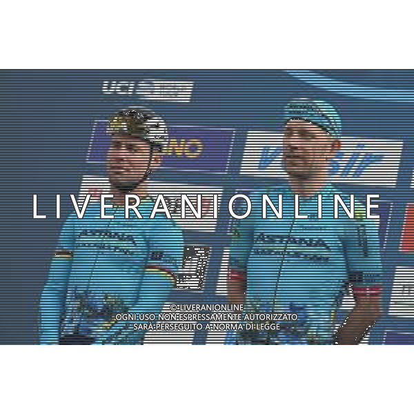 05-03-2024 Tirreno - Adriatico; Tappa 02 Camaiore - Follonica; 2024, Astana Qazaqstan; Morkov, Michael; Cavendish, Mark; Camaiore; ©SIROTTI/ AGENZIA ALDO LIVERANI SAS