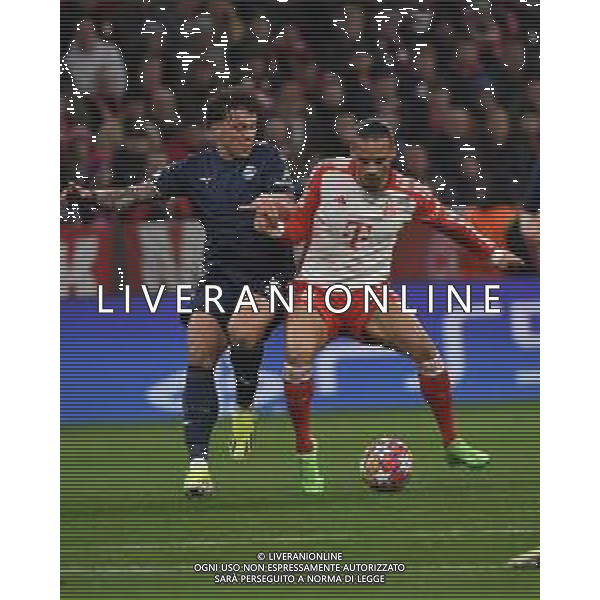 TVRG Bayern Monaco vs Lazio nella foto Luca Pellegrini (Lazio) e Leroy Sane\' (Bayern Monaco) Monaco di Baviera (GER) 05-03-2024 Allianz Arena - Football Arena Monaco UEFA Champions League - ottavi di finale gara di ritorno foto Roberto Garavaglia/Agenzia Aldo Liverani sas/ AGENZIA ALDO LIVERANI SAS