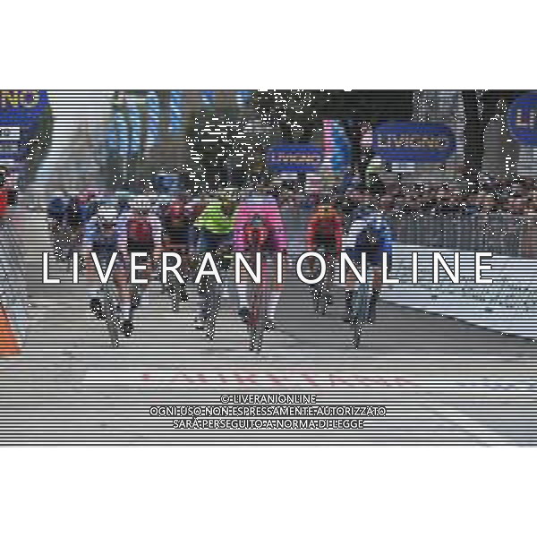 07-03-2024 Tirreno - Adriatico; Tappa 04 Arrone - Giulianova; 2024, Lidl - Trek; 2024, Alpecin - Deceuninck; 2024, Israel - Premier Tech; 2024, Intermarche - Wanty; Milan, Jonathan; Philipsen, Jasper; Strong, Corbin; Gyrmai Hailu, Biniam; Giulianova; FOTO STEFANO SIROTTI-AG ALDO LIVERANI SAS ©SIROTTI/AGENZIA ALDO LIVERANI SAS
