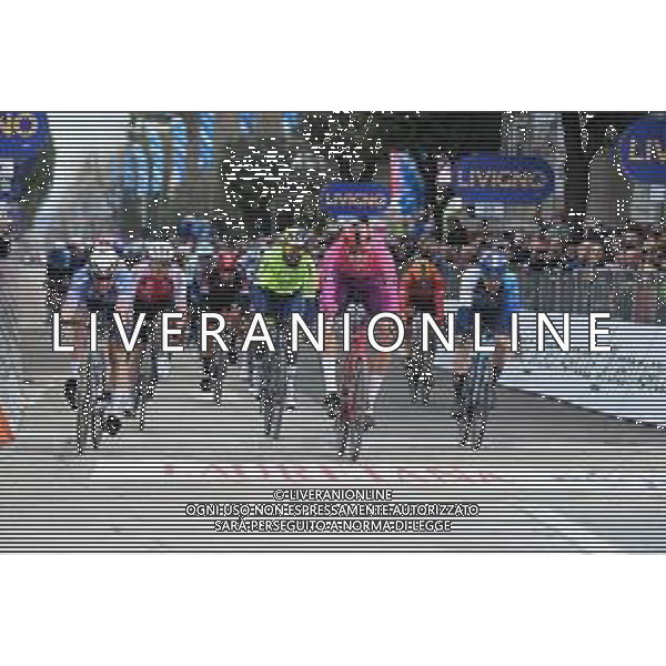 07-03-2024 Tirreno - Adriatico; Tappa 04 Arrone - Giulianova; 2024, Lidl - Trek; 2024, Alpecin - Deceuninck; 2024, Israel - Premier Tech; 2024, Intermarche - Wanty; Milan, Jonathan; Philipsen, Jasper; Strong, Corbin; Gyrmai Hailu, Biniam; Giulianova; FOTO STEFANO SIROTTI-AG ALDO LIVERANI SAS ©SIROTTI/AGENZIA ALDO LIVERANI SAS