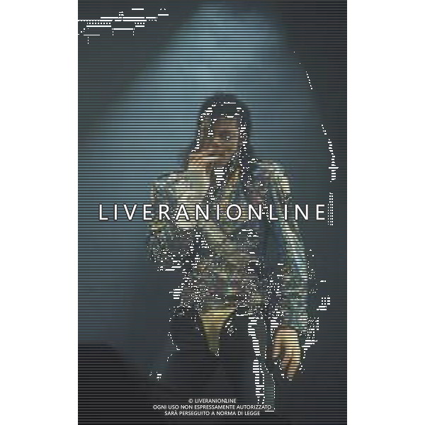 NEG-RETROSPETTIVA MICHAEL JACKSON CANTANTE NELLA FOTO MICHAEL JACKSON IN ITALIA NELL\'ANNO 1990 AG ALDO LIVERANI SAS