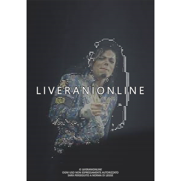 NEG-RETROSPETTIVA MICHAEL JACKSON CANTANTE NELLA FOTO MICHAEL JACKSON IN ITALIA NELL\'ANNO 1990 AG ALDO LIVERANI SAS