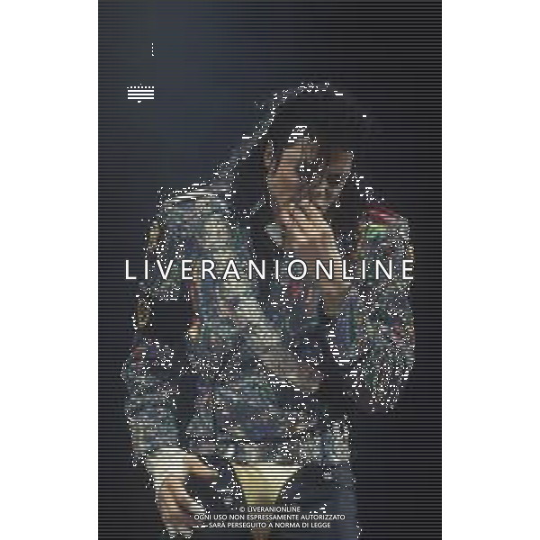 NEG-RETROSPETTIVA MICHAEL JACKSON CANTANTE NELLA FOTO MICHAEL JACKSON IN ITALIA NELL\'ANNO 1990 AG ALDO LIVERANI SAS