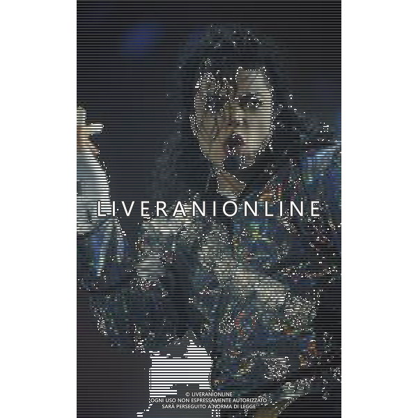 NEG-RETROSPETTIVA MICHAEL JACKSON CANTANTE NELLA FOTO MICHAEL JACKSON IN ITALIA NELL\'ANNO 1990 AG ALDO LIVERANI SAS
