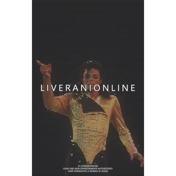 NEG-RETROSPETTIVA MICHAEL JACKSON CANTANTE NELLA FOTO MICHAEL JACKSON IN ITALIA NELL\'ANNO 1990 AG ALDO LIVERANI SAS