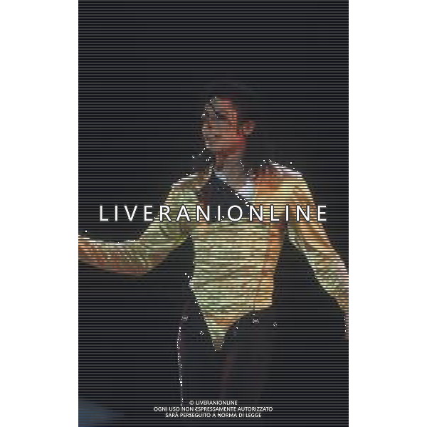 NEG-RETROSPETTIVA MICHAEL JACKSON CANTANTE NELLA FOTO MICHAEL JACKSON IN ITALIA NELL\'ANNO 1990 AG ALDO LIVERANI SAS