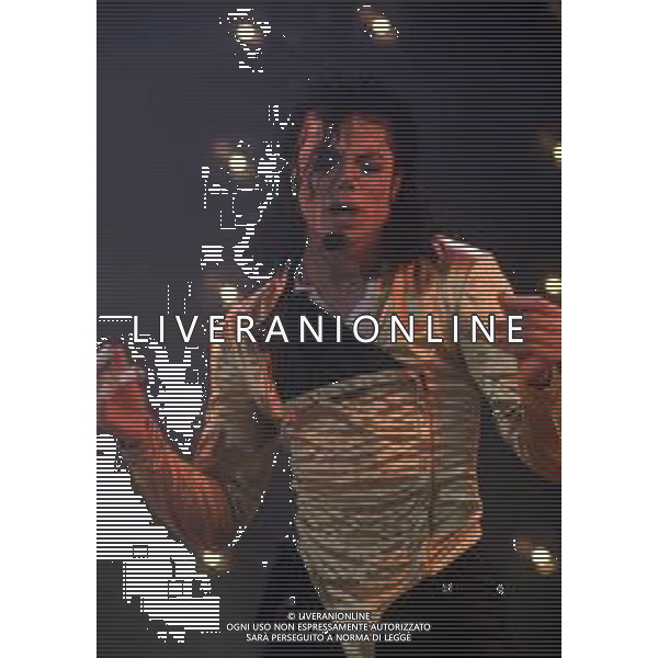 NEG-RETROSPETTIVA MICHAEL JACKSON CANTANTE NELLA FOTO MICHAEL JACKSON IN ITALIA NELL\'ANNO 1990 AG ALDO LIVERANI SAS