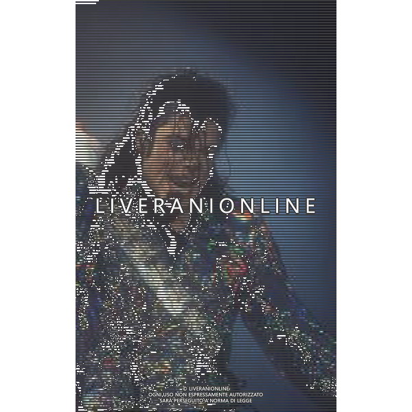 NEG-RETROSPETTIVA MICHAEL JACKSON CANTANTE NELLA FOTO MICHAEL JACKSON IN ITALIA NELL\'ANNO 1990 AG ALDO LIVERANI SAS
