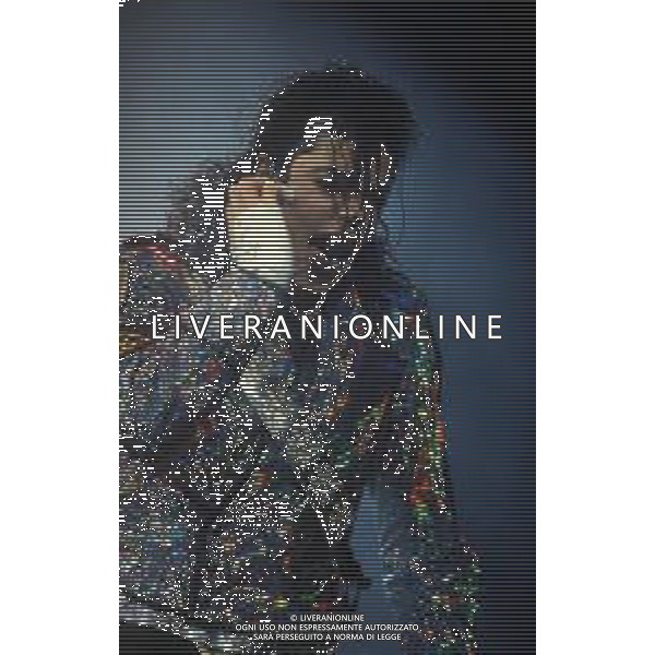 NEG-RETROSPETTIVA MICHAEL JACKSON CANTANTE NELLA FOTO MICHAEL JACKSON IN ITALIA NELL\'ANNO 1990 AG ALDO LIVERANI SAS