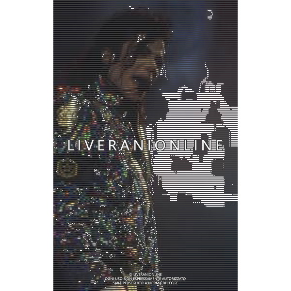 NEG-RETROSPETTIVA MICHAEL JACKSON CANTANTE NELLA FOTO MICHAEL JACKSON IN ITALIA NELL\'ANNO 1990 AG ALDO LIVERANI SAS