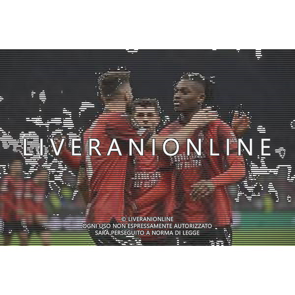 Milan vs Slavia Praga nella foto esultanza Milan dopo il gol dell\'1 a 0 Milano 07-03-2024 Stadio Giuseppe Meazza - San Siro UEFA Europa League - ottavi di finale gara di andata foto Roberto Garavaglia/Agenzia Aldo Liverani sas/AGENZIA ALDO LIVERANI SAS