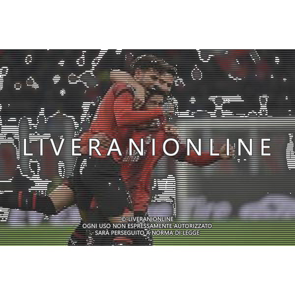 Milan vs Slavia Praga nella foto esultanza Milan dopo il gol del 2 a 1 Milano 07-03-2024 Stadio Giuseppe Meazza - San Siro UEFA Europa League - ottavi di finale gara di andata foto Roberto Garavaglia/Agenzia Aldo Liverani sas/AGENZIA ALDO LIVERANI SAS