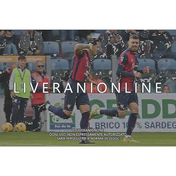 9-3-2024. Cagliari calcio-U.S. Salernitana. 28° giornata campionato calcio italiano Serie A 2023/2024, stadio Unipol Domus Cagliari. Foto Salvatore Moi/Agenzia Aldo Liverani s.as. Nella foto: Gol ed esultanza del Cagliari in casa contro Salernitana nello stadio Unipol Domus di Cagliari. Segna: Gianluca Lapadula Cagliari ©MOI SALVATORE/AGENZIA ALDO LIVERANI SAS