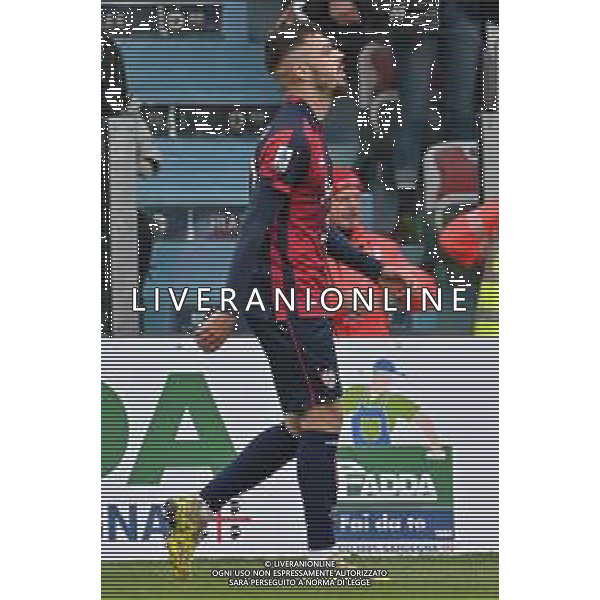 9-3-2024. Cagliari calcio-U.S. Salernitana. 28° giornata campionato calcio italiano Serie A 2023/2024, stadio Unipol Domus Cagliari. Foto Salvatore Moi/Agenzia Aldo Liverani s.as. Nella foto: Gol ed esultanza del Cagliari in casa contro Salernitana nello stadio Unipol Domus di Cagliari. Segna: Gianluca Gaetano Cagliari ©MOI SALVATORE/AGENZIA ALDO LIVERANI SAS