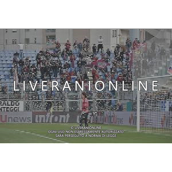 9-3-2024. Cagliari calcio-U.S. Salernitana. 28° giornata campionato calcio italiano Serie A 2023/2024, stadio Unipol Domus Cagliari. Foto Salvatore Moi/Agenzia Aldo Liverani s.as. Nella foto: Tifosi Salernitana in trasferta, nel settore ospiti dello stadio Unipol Domus di Cagiari ©MOI SALVATORE/AGENZIA ALDO LIVERANI SAS