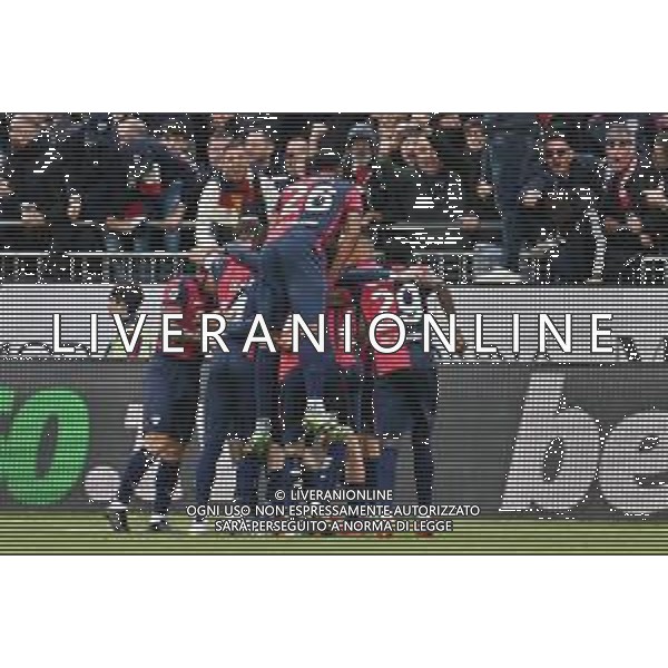 9-3-2024. Cagliari calcio-U.S. Salernitana. 28° giornata campionato calcio italiano Serie A 2023/2024, stadio Unipol Domus Cagliari. Foto Salvatore Moi/Agenzia Aldo Liverani s.as. Nella foto: Gol ed esultanza del Cagliari in casa contro Salernitana nello stadio Unipol Domus di Cagliari. Segna:Eldor Shomurodov Cagliari ©MOI SALVATORE/AGENZIA ALDO LIVERANI SAS
