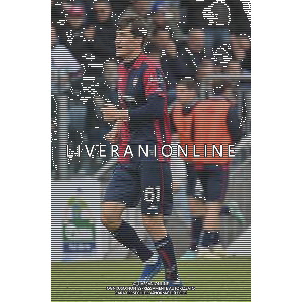 9-3-2024. Cagliari calcio-U.S. Salernitana. 28° giornata campionato calcio italiano Serie A 2023/2024, stadio Unipol Domus Cagliari. Foto Salvatore Moi/Agenzia Aldo Liverani s.as. Nella foto: Gol ed esultanza del Cagliari in casa contro Salernitana nello stadio Unipol Domus di Cagliari. Segna:Eldor Shomurodov Cagliari ©MOI SALVATORE/AGENZIA ALDO LIVERANI SAS