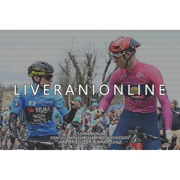 09-03-2024 Tirreno - Adriatico; Tappa 06 Sassoferrato - Monte Petrano; 2024, Visma - Lease A Bike; 2024, Lidl - Trek; Vingegaard, Jonas; Milan, Jonathan; Sassoferrato; ©SIROTTI/AGENZIA ALDO LIVERANI SAS