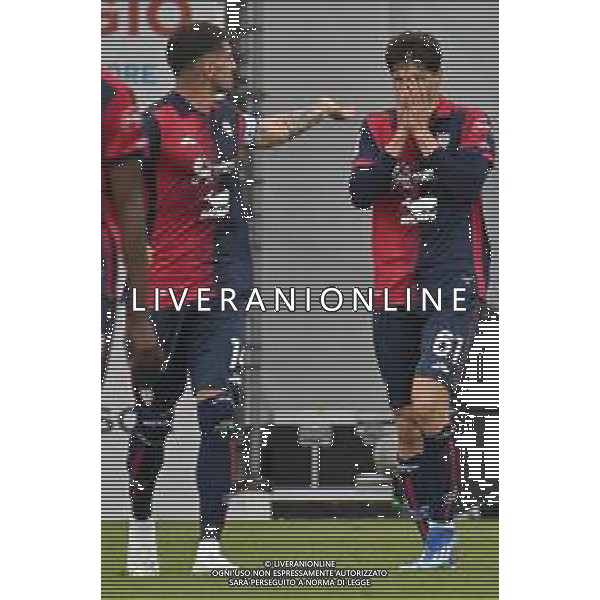 9-3-2024. Cagliari calcio-U.S. Salernitana. 28° giornata campionato calcio italiano Serie A 2023/2024, stadio Unipol Domus Cagliari. Foto Salvatore Moi/Agenzia Aldo Liverani s.as. Nella foto: Gol ed esultanza del Cagliari in casa contro Salernitana nello stadio Unipol Domus di Cagliari. Segna:Eldor Shomurodov Cagliari ©MOI SALVATORE/AGENZIA ALDO LIVERANI SAS