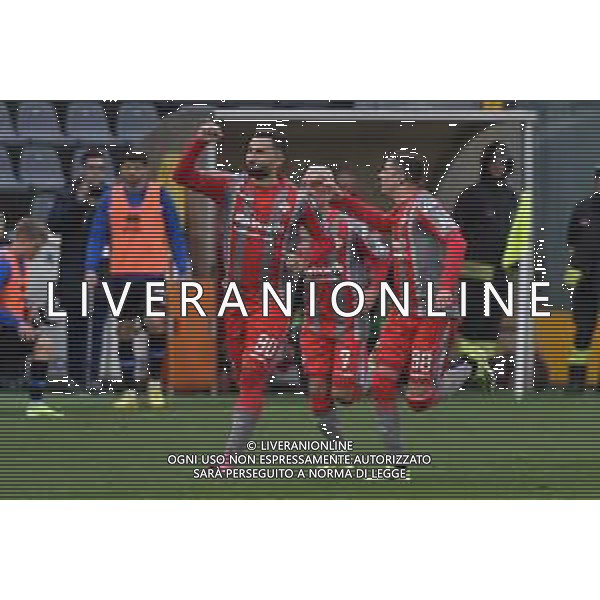 TVRG Cremonese vs Como nella foto Massimo Coda (Cremonese) esulta dopo il gol dell\'1 a 0 Cremona 09-03-2024 Stadio Giovanni Zini Campionato Serie BKT - 29a giornata foto Roberto Garavaglia/Agenzia Aldo Liverani sas/AGENZIA ALDO LIVERANI SAS
