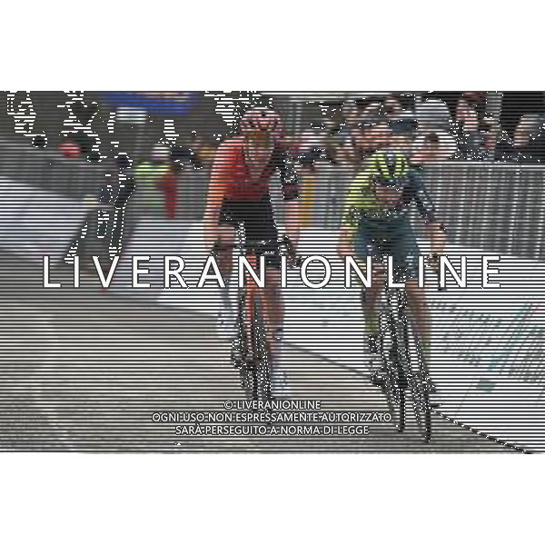 09-03-2024 Tirreno - Adriatico; Tappa 06 Sassoferrato - Monte Petrano; 2024, Bora - Hansgrohe; 2024, Ineos Grenadiers; Kamna, Lennard; Arensman, Thymen; Monte Petrano; ©SIROTTI/AGENZIA ALDO LIVERANI SAS