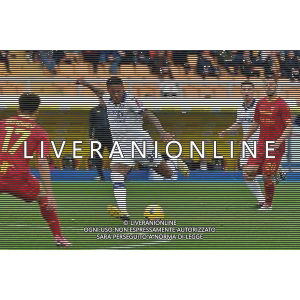 TVEM Michael Folorunsho of Hellas Verona scores a goal of 0-1 during the Italian soccer Serie A match Lecce vs Hellas Verona on March 10, 2024 at Via del Mare Stadium in Lecce, Italy. Photo Emmanuele Mastrodonato/agenzia Liverani/AGENZIA ALDO LIVERANI SAS