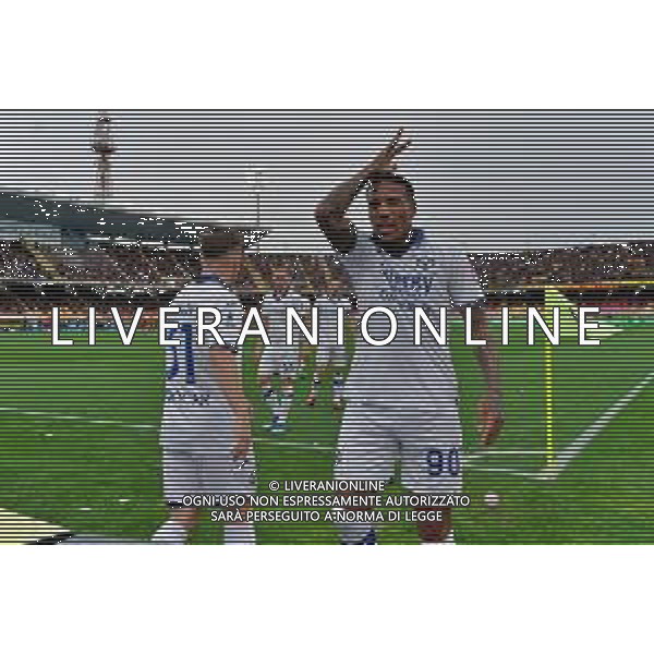 TVEM Michael Folorunsho of Hellas Verona celebrates after scoring a goal during the Italian soccer Serie A match Lecce vs Hellas Verona on March 10, 2024 at Via del Mare Stadium in Lecce, Italy. Photo Emmanuele Mastrodonato/agenzia Liverani/AGENZIA ALDO LIVERANI SAS