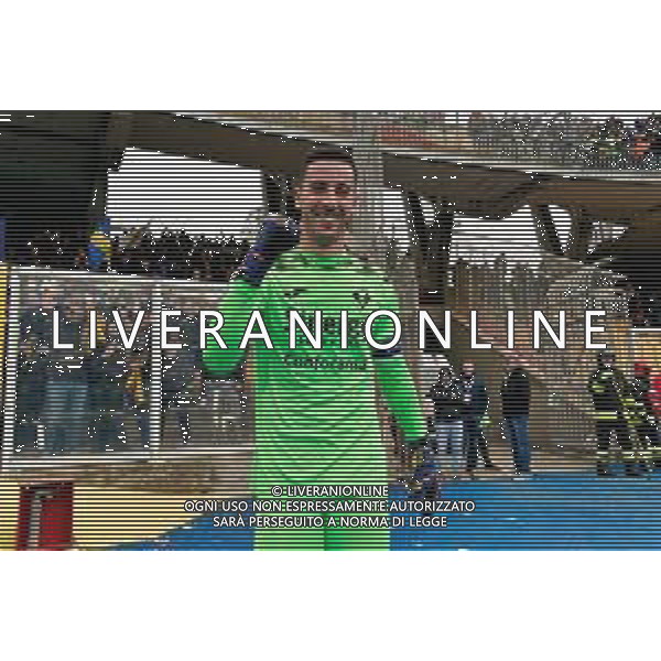 TVEM Lorenzo Montipò of Hellas Verona celebrates the victory during the Italian soccer Serie A match Lecce vs Hellas Verona on March 10, 2024 at Via del Mare Stadium in Lecce, Italy. Photo Emmanuele Mastrodonato/agenzia Liverani/AGENZIA ALDO LIVERANI SAS