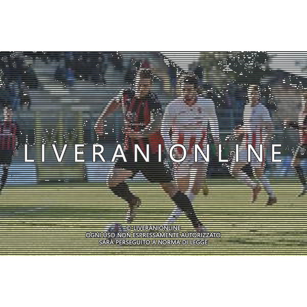TVRG Sant\'Angelo vs Forlì nella foto Maximiliano Achilla Uggè (Sant\'Angelo) e Lorenzo Babbi (Forlì) Sant\'Angelo Lodigiano (LO) 10-03-2024 Stadio comunale Carlo Chiesa Campionato Serie D girone D - 26a giornata foto Roberto Garavaglia/Agenzia Aldo Liverani sas
