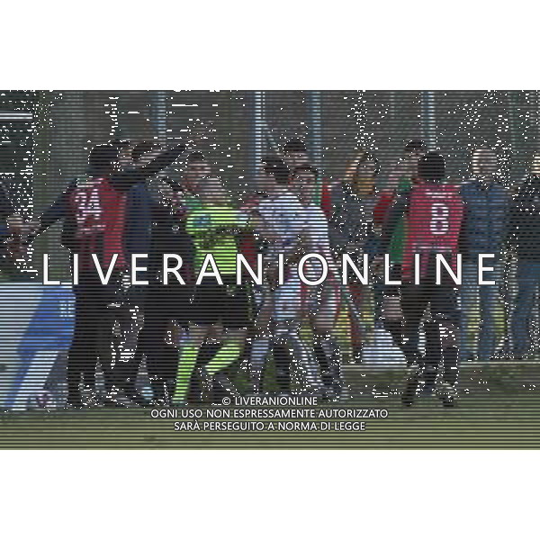 TVRG Sant\'Angelo vs Forlì nella foto un momento di tensione tra le squadre Sant\'Angelo Lodigiano (LO) 10-03-2024 Stadio comunale Carlo Chiesa Campionato Serie D girone D - 26a giornata foto Roberto Garavaglia/Agenzia Aldo Liverani sas