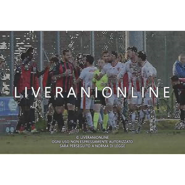 TVRG Sant\'Angelo vs Forlì nella foto un momento di tensione tra le squadre Sant\'Angelo Lodigiano (LO) 10-03-2024 Stadio comunale Carlo Chiesa Campionato Serie D girone D - 26a giornata foto Roberto Garavaglia/Agenzia Aldo Liverani sas