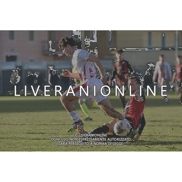TVRG Sant\'Angelo vs Forlì nella foto Emanuele Banfi (Forlì) e Fabio Eguelfi (Sant\'Angelo) Sant\'Angelo Lodigiano (LO) 10-03-2024 Stadio comunale Carlo Chiesa Campionato Serie D girone D - 26a giornata foto Roberto Garavaglia/Agenzia Aldo Liverani sas