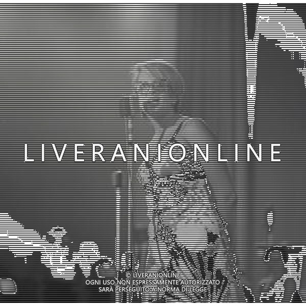 NEG-RETROSPETTIVA MINA MAZZINI CANTANTE NELLA FOTO MINA MAZZINI CANTA A VENEZIA NELL\'ANNO 1968 AG ALDO LIVERANI SAS 