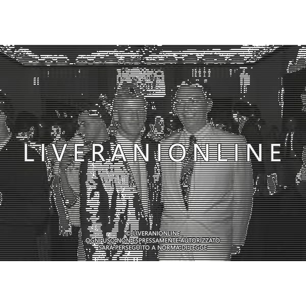 NEG-RETROSPETTIVA ANDREAS BREHME CALCIATORE NELLA FOTO ANDREAS BREHME CON IL PRESIDENTE INTER ERNESTO PELLEGRINI NELL\'ANNO 1988 AG ALDO LIVERANI SAS