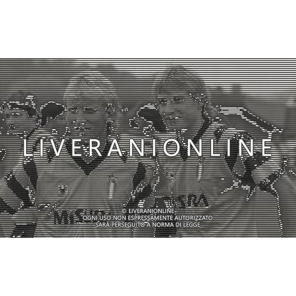 NEG-RETROSPETTIVA ANDREAS BREHME CALCIATORE NELLA FOTO ANDREAS BREHME CON LA MAGLIA DELL\'INTER NELL\'ANNO 1989-1990 E JURGEN KLINSMANN AG ALDO LIVERANI SAS 