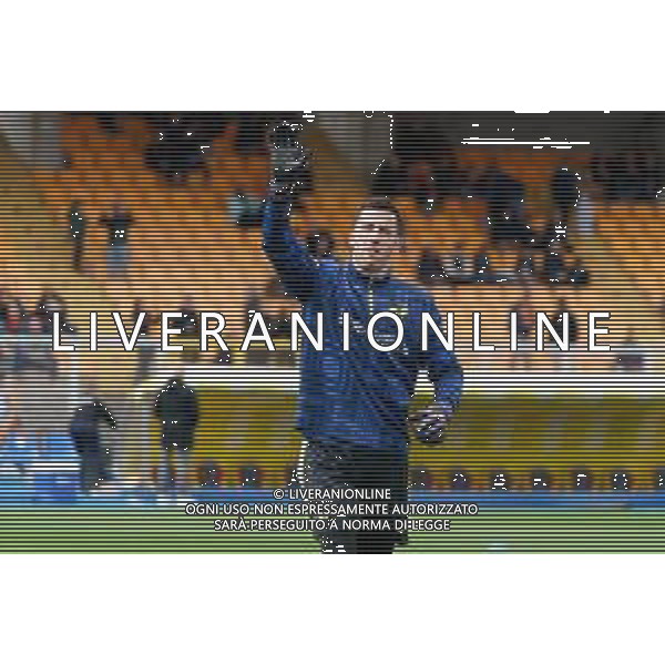 TVEM Lorenzo Montipò of Hellas Verona greet the fans during the Italian soccer Serie A match Lecce vs Hellas Verona on March 10, 2024 at Via del Mare Stadium in Lecce, Italy. Photo Emmanuele Mastrodonato/agenzia Liverani/AGENZIA ALDO LIVERANI SAS