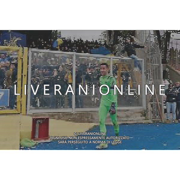 TVEM Lorenzo Montipo of Hellas Verona celebrates the victory during the Italian soccer Serie A match Lecce vs Hellas Verona on March 10, 2024 at Via del Mare Stadium in Lecce, Italy. Photo Emmanuele Mastrodonato/agenzia Liverani/AGENZIA ALDO LIVERANI SAS