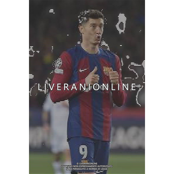 TVRG Barcellona vs Napoli nella foto Robert Lewandowski (Barcellona) Barcellona (SPA) 12-03-2024 Stadio Olimpico Lluis Companys UEFA Champions League - ottavi di finale gara di ritorno foto Roberto Garavaglia/Agenzia Aldo Liverani sas/AGENZIA ALDO LIVERANI SAS
