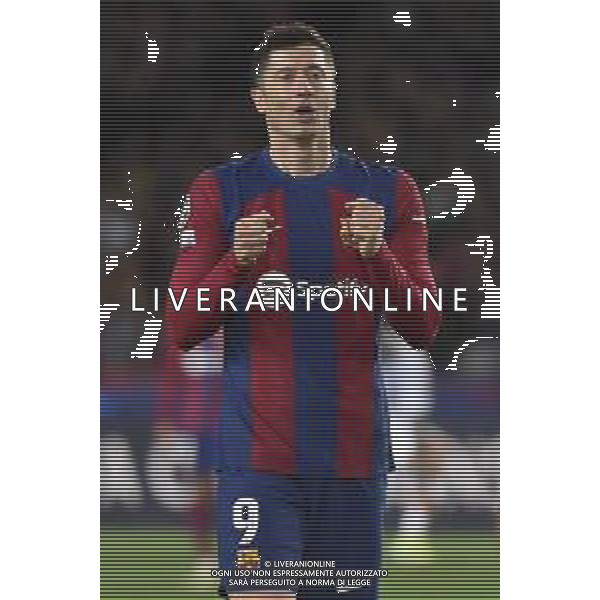 TVRG Barcellona vs Napoli nella foto Robert Lewandowski (Barcellona) Barcellona (SPA) 12-03-2024 Stadio Olimpico Lluis Companys UEFA Champions League - ottavi di finale gara di ritorno foto Roberto Garavaglia/Agenzia Aldo Liverani sas/AGENZIA ALDO LIVERANI SAS