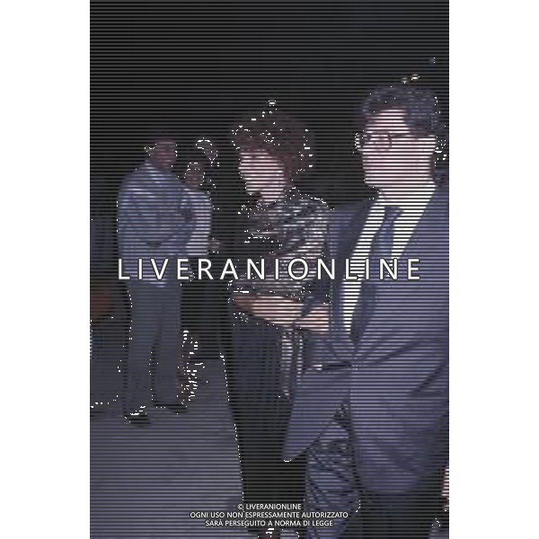 ORNELLA VANONI, Cantante Italiana - RETROSPETTIVA nella foto nel 1987 con il compagno Michelangelo Romano, produttore discografico ©ARCHIVIO / AGENZIA ALDO LIVERANI SAS