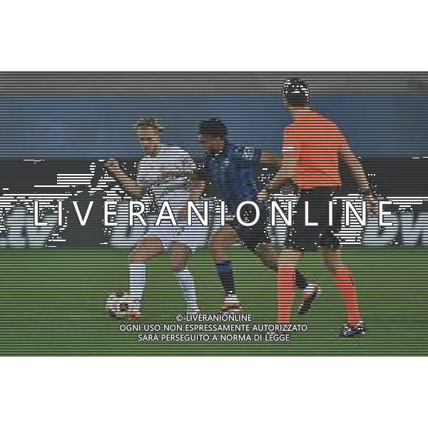 TVRG Atalanta vs Sporting Lisbona nella foto Morten Hjulmand (Sporting Lisbona) e Ederson Jose\' dos Santos (Atalanta) Bergamo 14-03-2024 Gewiss Stadium UEFA Europa League - ottavi di finale gara di ritorno foto Roberto Garavaglia/Agenzia Aldo Liverani sas/AGENZIA ALDO LIVERANI SAS