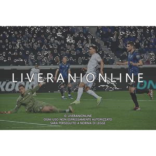TVRG Atalanta vs Sporting Lisbona nella foto Pedro Antonio Goncalves (Sporting Lisbona) segna il gol dell\'1 a 0 Bergamo 14-03-2024 Gewiss Stadium UEFA Europa League - ottavi di finale gara di ritorno foto Roberto Garavaglia/Agenzia Aldo Liverani sas/AGENZIA ALDO LIVERANI SAS