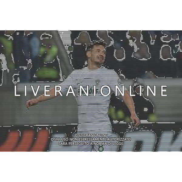 TVRG Atalanta vs Sporting Lisbona nella foto Pedro Antonio Goncalves (Sporting Lisbona) esulta dopo il gol dell\'1 a 0 Bergamo 14-03-2024 Gewiss Stadium UEFA Europa League - ottavi di finale gara di ritorno foto Roberto Garavaglia/Agenzia Aldo Liverani sas/AGENZIA ALDO LIVERANI SAS