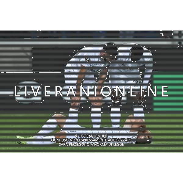 TVRG Atalanta vs Sporting Lisbona nella foto Pedro Antonio Goncalves (Sporting Lisbona) infortunato a terra tra le lacrime dopo aver segnato il gol dell\'1 a 0 Bergamo 14-03-2024 Gewiss Stadium UEFA Europa League - ottavi di finale gara di ritorno foto Roberto Garavaglia/Agenzia Aldo Liverani sas/AGENZIA ALDO LIVERANI SAS