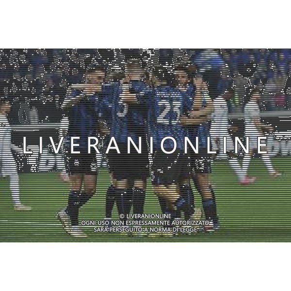 TVRG Atalanta vs Sporting Lisbona nella foto esultanza Atalanta dopo il gol dell\'1 a 1 Bergamo 14-03-2024 Gewiss Stadium UEFA Europa League - ottavi di finale gara di ritorno foto Roberto Garavaglia/Agenzia Aldo Liverani sas/AGENZIA ALDO LIVERANI SAS