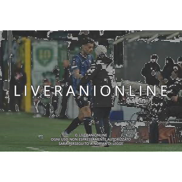TVRG Atalanta vs Sporting Lisbona nella foto Gianluca Scamacca (Atalanta) e Gian Piero Gasperini allenatore Atalanta dopo la sostituzione Bergamo 14-03-2024 Gewiss Stadium UEFA Europa League - ottavi di finale gara di ritorno foto Roberto Garavaglia/Agenzia Aldo Liverani sas/AGENZIA ALDO LIVERANI SAS