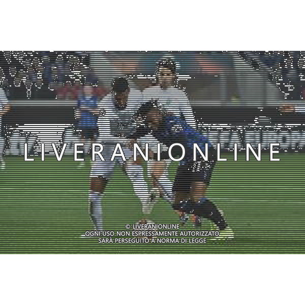TVRG Atalanta vs Sporting Lisbona nella foto Jeremiah Israel St. Juste (Sporting Lisbona) e Ademola Lookman (Atalanta) Bergamo 14-03-2024 Gewiss Stadium UEFA Europa League - ottavi di finale gara di ritorno foto Roberto Garavaglia/Agenzia Aldo Liverani sas/AGENZIA ALDO LIVERANI SAS